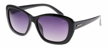 Очки Relax Redonda черные глянцевые, линза smoke grady (Polarized TAC 1,1mm), кат. 3