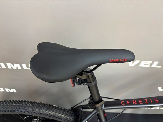 Велосипед 29" WALK Genezis (2*8) 2026, Чорно-червоний, 21" (185-200 см)