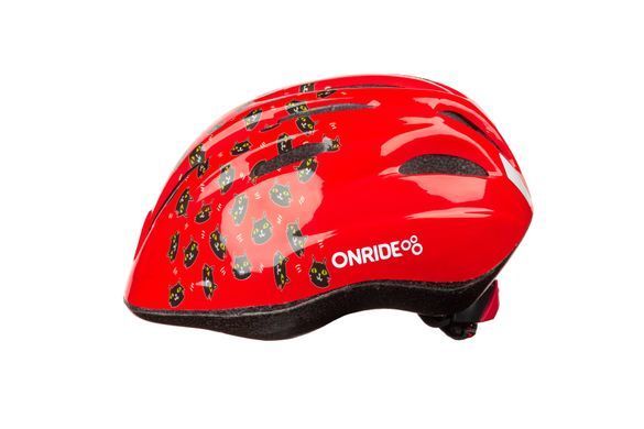 Шолом ONRIDE Clip котики червоний M (52-56 см)