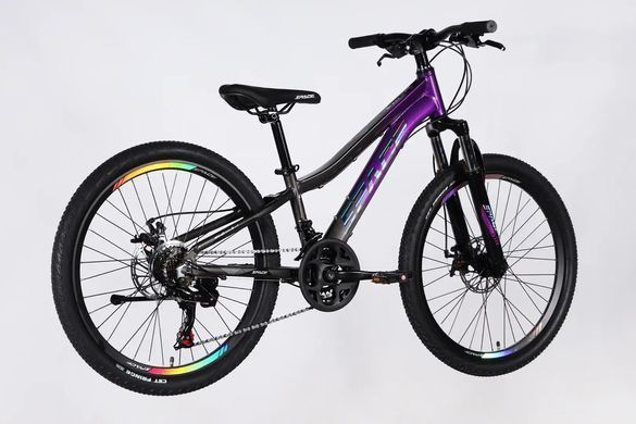 Велосипед 24" Space IZIDA DD FR 2026, Сіро-фіолетовий, 11" (125-145 см)