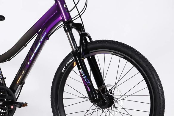 Велосипед 24" Space IZIDA DD FR 2026, Сіро-фіолетовий, 11" (125-145 см)