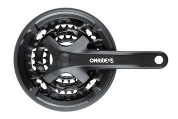 Комплект шатунів ONRIDE Trio 920P, під квадрат, 170 мм, 44-32-22Т, на 9 шв., з захистом, чорний