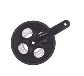 Шатуни SunRace FCM300 (3) 175 mm під квадрат, 175мм, 48-38-28T, чорний