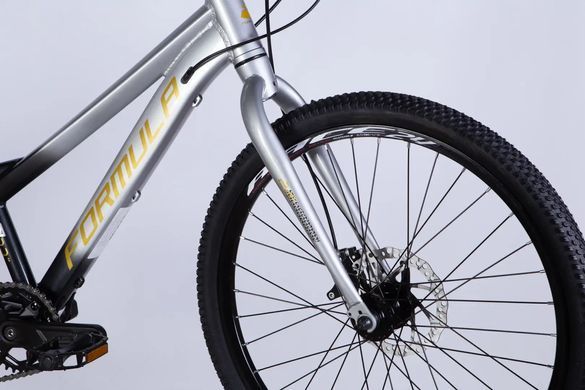 Велосипед 24" Formula F-1 DD CS 2026, Чорно-сірий, 11" (125-140 см)