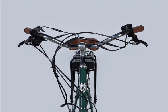 Велосипед з електроприводом 28" Dorozhnik eRETRO Vbr FR 36B 13А*г 500Вт 2026, Темно-зелений, 19"