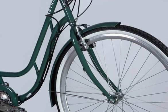 Велосипед з електроприводом 28" Dorozhnik eRETRO Vbr FR 36B 13А*г 500Вт 2026, Темно-зелений, 19"