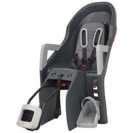 Детское кресло заднее POLISPORT Guppy Maxi+ RS на подседельную трубу, 26"-28", 9-22 кг, серое