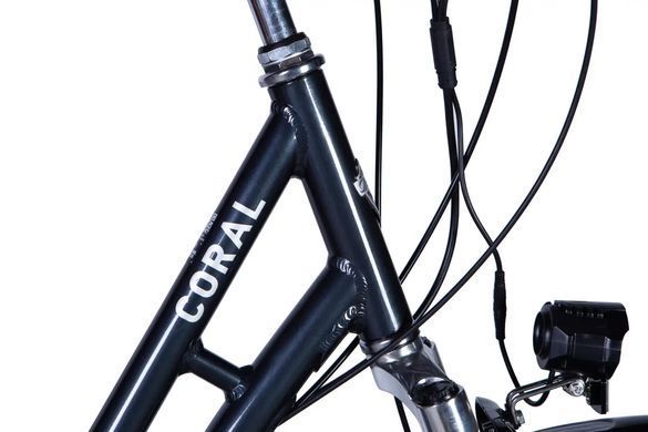 Велосипед з електроприводом 28" Dorozhnik eCORAL DD FR рама-19" 48B 17.5А*г 500Вт 2026, Тёмно-серый, 19"