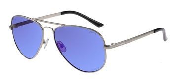 Очки Relax Drago серебряные матовые, линза smoke (Polarized TAC 1,0mm), blue revo, кат. 3